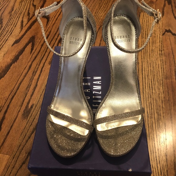 Stuart Wietzman Nudist Heels in Platinum - Picture 6 of 7